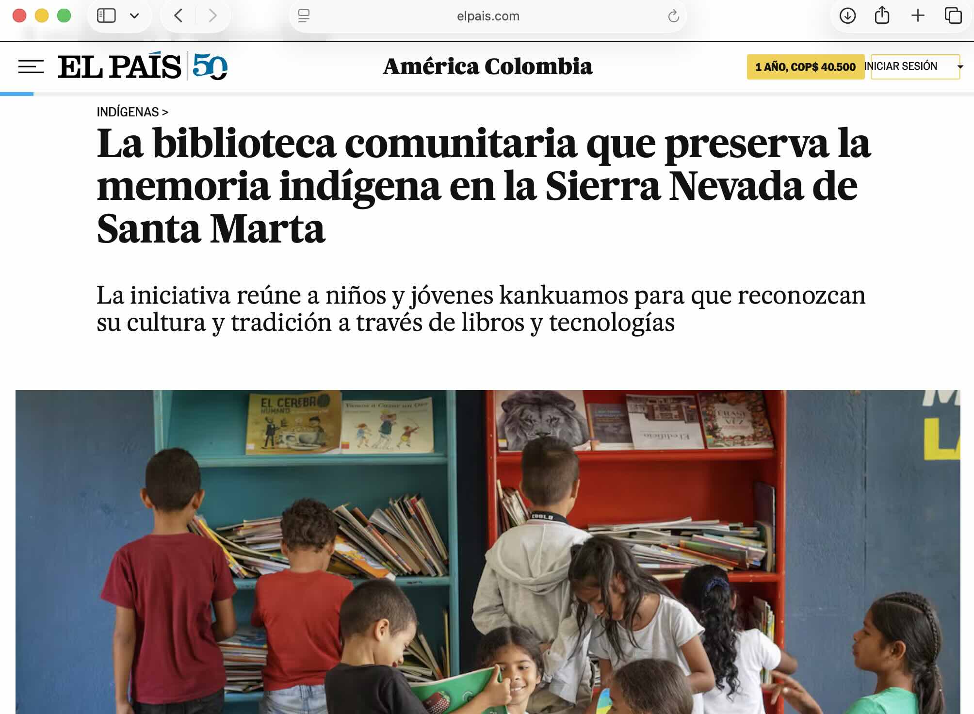 El periódico de España “El País” destaca a la biblioteca como un espacio intergeneracional de memoria indígena en la Sierra Nevada